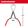 Milwaukee Tool 13" Long Reach Hose Grip Pliers -5/16"