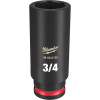 Milwaukee Tool SHOCKWAVE Impact Duty 3/8"Drive 3/4" Deep 6 Point Socket