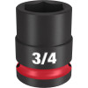 Milwaukee Tool SHOCKWAVE Impact Duty 1/2"Drive 3/4" Standard 6 Point Socket