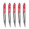 Milwaukee Tool 9" 6 TPI THE WRECKER with Carbide Teeth SAWZALL Blade 5 PK