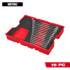 Milwaukee Tool 15 Piece Metric Combination Wrench Set with Tray for PACKOUT Drawers