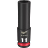 Milwaukee Tool SHOCKWAVE Impact Duty 3/8"Drive 11MM Deep 6 Point Socket