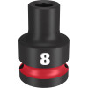 Milwaukee Tool SHOCKWAVE Impact Duty 1/2"Drive 8MM Standard 6 Point Socket