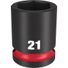 Milwaukee Tool SHOCKWAVE Impact Duty 1/2"Drive 21MM Standard 6 Point Socket