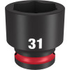 Milwaukee Tool SHOCKWAVE Impact Duty 1/2"Drive 31MM Standard 6 Point Socket