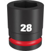 Milwaukee Tool SHOCKWAVE Impact Duty 3/4"Drive 28MM Standard 6 Point Socket