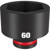 Milwaukee Tool SHOCKWAVE Impact Duty 3/4"Drive 60MM Standard 6 Point Socket