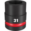 Milwaukee Tool SHOCKWAVE Impact Duty 1"Drive 31MM Standard 6 Point Socket