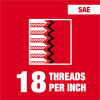 Milwaukee Tool 5/8"-18 NF Straight Flute Plug Tap