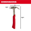 Milwaukee Tool 12oz Smooth Face Hybrid Claw Finish Hammer