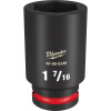 Milwaukee Tool SHOCKWAVE Impact Duty 3/4"Drive 1-7/16" Deep 6 Point Socket