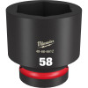 Milwaukee Tool SHOCKWAVE Impact Duty 1"Drive 58MM Standard 6 Point Socket