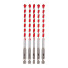 Milwaukee Tool 1/4" x 4" x 6" SHOCKWAVE Impact Duty Carbide Hammer Drill Bits - Bulk 5 PK