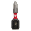 Milwaukee Tool SHOCKWAVE Impact Phillips #1 Insert Bits (Bulk 250)