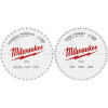 Milwaukee Tool Circular Saw Two-Pack Wood Cutting Blades 10" 40T + 60T
