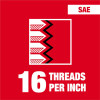 Milwaukee Tool 3/8"-16 NC Straight Flute Plug Tap