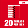 Milwaukee Tool 7/16"-20 NF Straight Flute Plug Tap