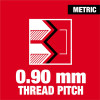 Milwaukee Tool M5-0.90 mm 1-Inch Hex Threading Die