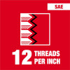 Milwaukee Tool 9/16"-12 NC 1-7/16" Hex Threading Die