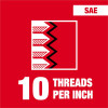 Milwaukee Tool 3/4"-10 NC Straight Flute Plug Tap