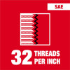 Milwaukee Tool 10-32 NF Straight Flute Plug Tap & #21 Drill Bit