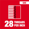 Milwaukee Tool 1/8"-28 BSP 1-Inch Hex Threading Die