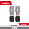 Milwaukee Tool SHOCKWAVE Impact Duty 1 Inch T40 INSERT BIT 2Pk