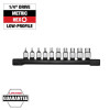 Milwaukee Tool 1/4 Inch Drive Low-Profile Hex Bit Socket Set - Metric - 10 Piece