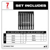 Milwaukee Tool 3/8 Inch Drive Long Ball End Hex Bit Socket Set - Metric - 7 Piece