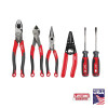 Milwaukee Tool 6 PC. Comfort Grip Cutting Pliers, Wire Stripper, & Cushion Grip Screwdrivers Set (USA)