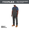 Milwaukee Tool FREEFLEX Unlined Bib Overalls - Gray - Size 30 X 30