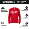 Milwaukee Tool Womens GRIDIRON Logo Tee - Long Sleeve Red M