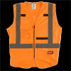 Milwaukee Tool Class 2 High Visibility Orange Safety Vest - 4XL/5XL (CSA)