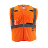 Milwaukee Tool Class 2 Breakaway High Visibility Orange Mesh Safety Vest - 2XL/3XL