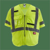 Milwaukee Tool Class 3 High Visibility Yellow Mesh Safety Vest - 2XL/3XL