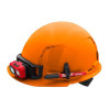 Milwaukee Tool BOLT Orange Front Brim Vented Hard Hat w/4pt Ratcheting Suspension (USA) - Type 1, Class C
