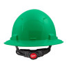 Milwaukee Tool BOLT Green Full Brim Vented Hard Hat w/6pt Ratcheting Suspension (USA) - Type 1, Class C