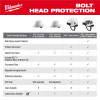 Milwaukee Tool BOLT Blue Front Brim Hard Hat w/4pt Ratcheting Suspension (USA) - Type 1, Class E
