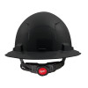Milwaukee Tool BOLT Black Full Brim Vented Hard Hat w/6pt Ratcheting Suspension (USA) - Type 1, Class C
