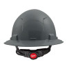 Milwaukee Tool BOLT Gray Full Brim Vented Hard Hat w/6pt Ratcheting Suspension (USA) - Type 1, Class C