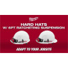 Milwaukee Tool BOLT White Front Brim Hard Hat w/6pt Ratcheting Suspension (USA) - Type 1, Class E