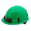 Milwaukee Tool BOLT Green Front Brim Vented Hard Hat w/4pt Ratcheting Suspension (USA) - Type 1, Class C