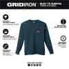 Milwaukee Tool GRIDIRON Pocket T-Shirt - Long Sleeve Blue 2X