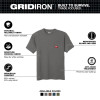 Milwaukee Tool GRIDIRON Pocket T-Shirt - Short Sleeve Gray M