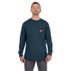Milwaukee Tool GRIDIRON Pocket T-Shirt - Long Sleeve Blue XL