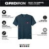 Milwaukee Tool GRIDIRON Pocket T-Shirt - Short Sleeve Blue 3X