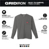 Milwaukee Tool GRIDIRON Pocket T-Shirt - Long Sleeve Gray 3X