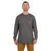 Milwaukee Tool GRIDIRON Pocket T-Shirt - Long Sleeve Gray 3X
