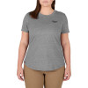 Milwaukee Tool Women's FREEFLEX Hybrid Tee - Short Sleeve - Gray - 2X