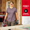 Milwaukee Tool Women's FREEFLEX Hybrid Tee - Short Sleeve - Gray - M